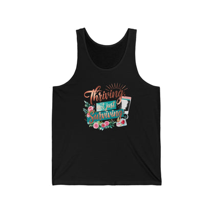 Thriving Not Just Surviving Floral Tank Top