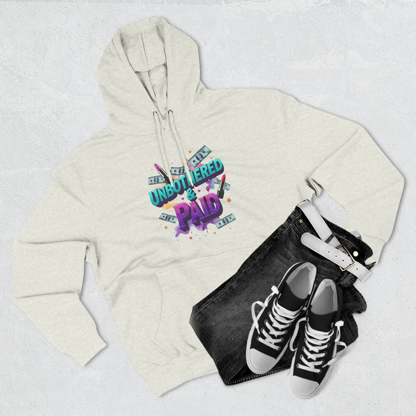 Unbothered & Paid' Fleece Hoodie