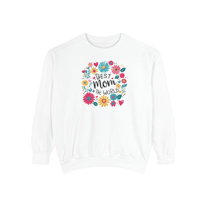 Best Mom in the World Floral Sweatshirt