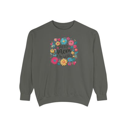 Best Mom in the World Floral Sweatshirt