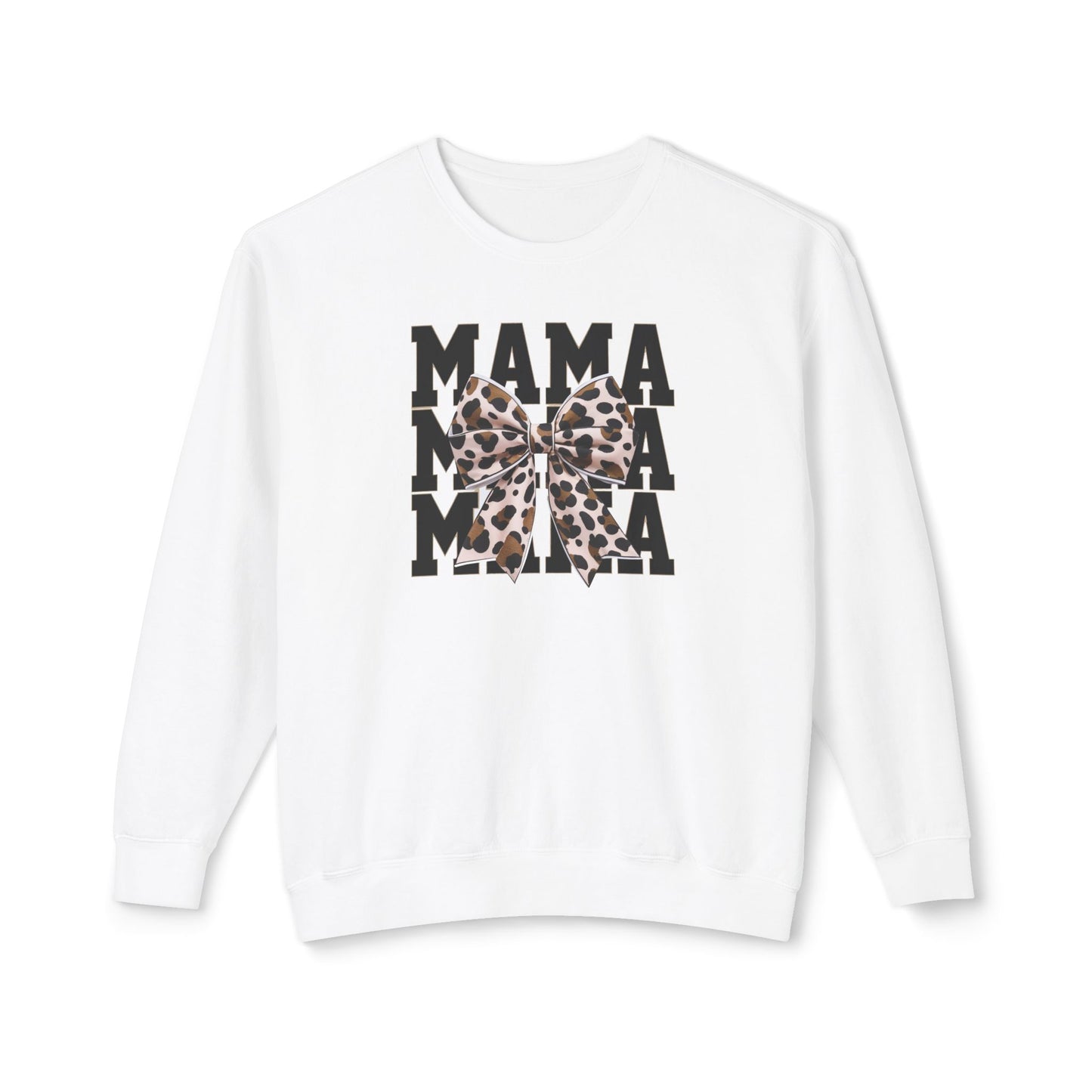 Mama Leopard Bow Sweatshirt