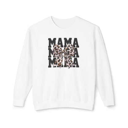 Mama Leopard Bow Sweatshirt