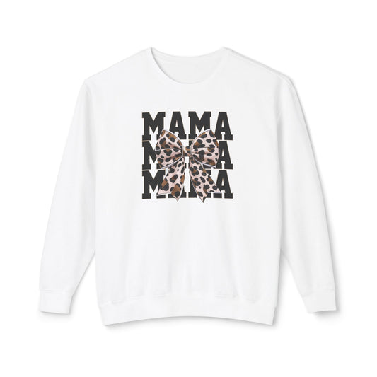Mama Leopard Bow Sweatshirt