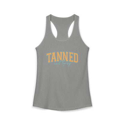 Tanned and Tipsy Racerback Tank