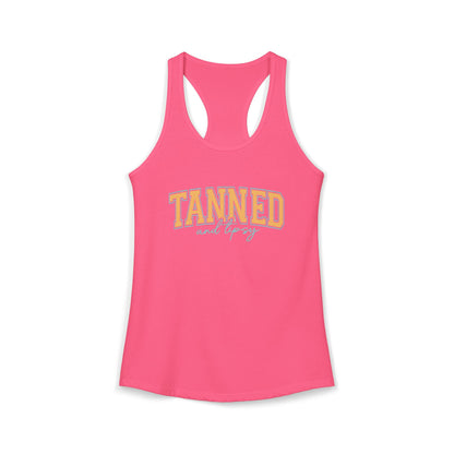 Tanned and Tipsy Racerback Tank