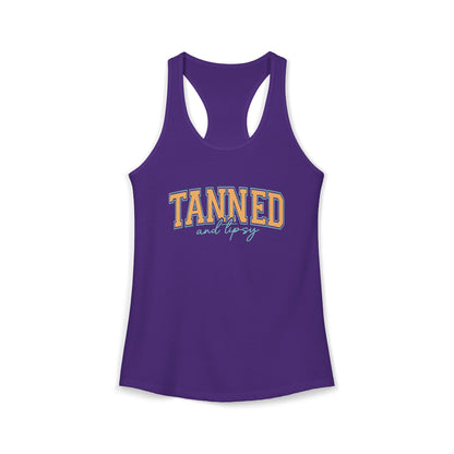 Tanned and Tipsy Racerback Tank
