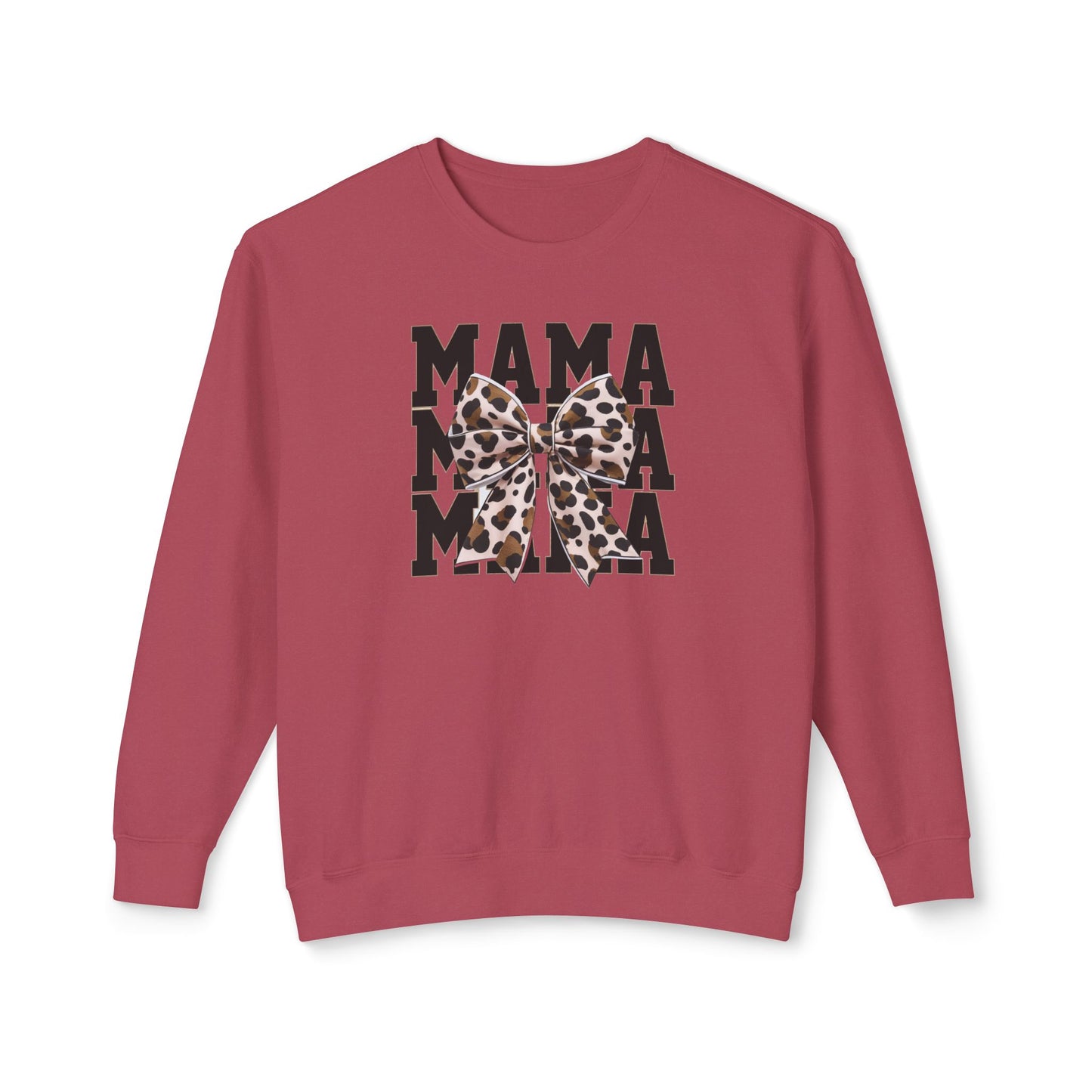Mama Leopard Bow Sweatshirt