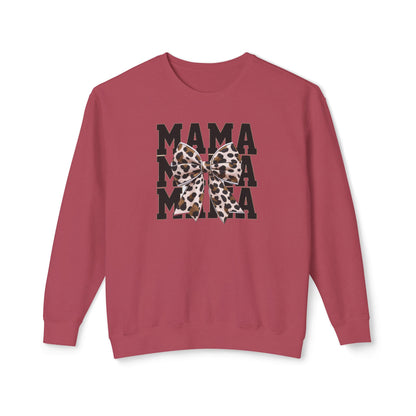 Mama Leopard Bow Sweatshirt