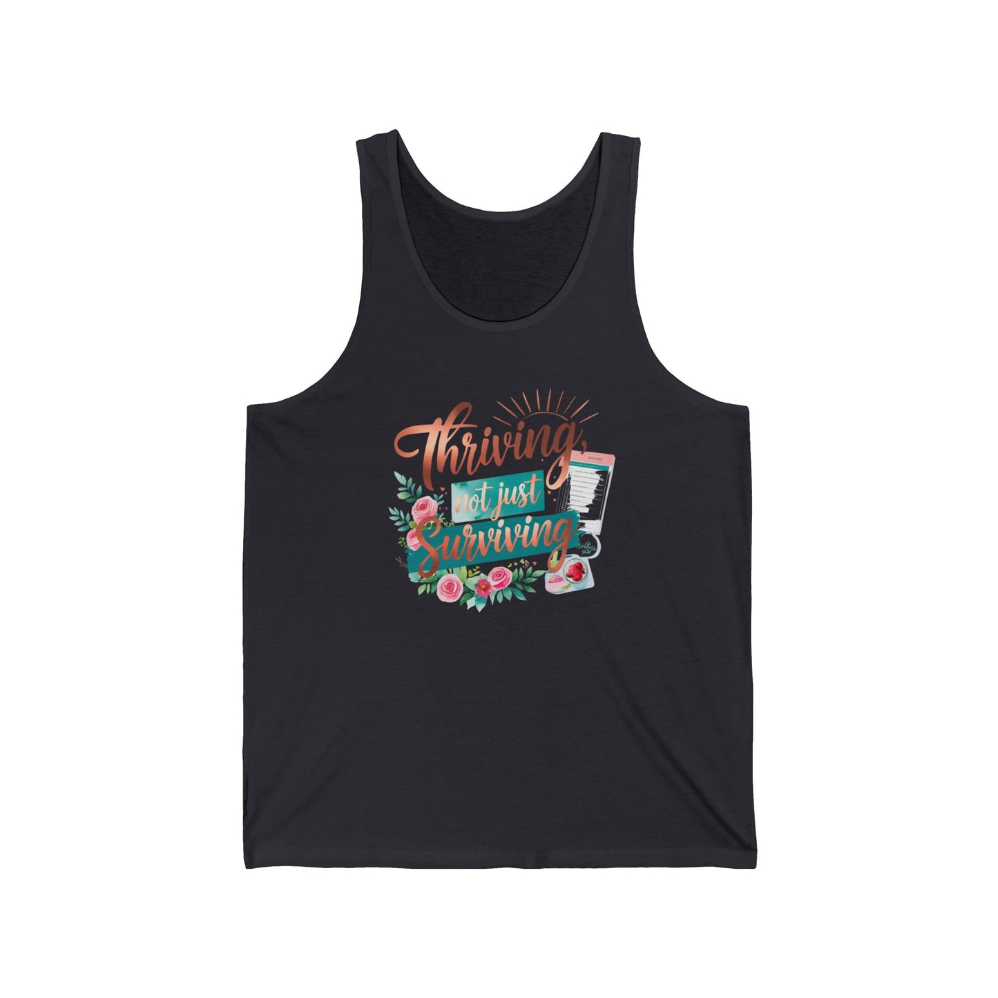 Thriving Not Just Surviving Floral Tank Top