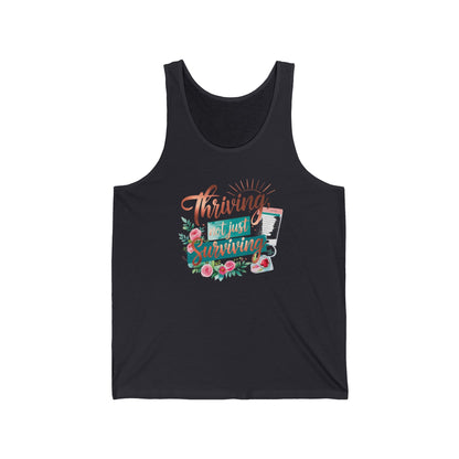Thriving Not Just Surviving Floral Tank Top