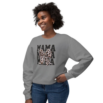 Mama Leopard Bow Sweatshirt