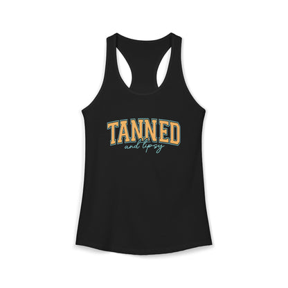 Tanned and Tipsy Racerback Tank