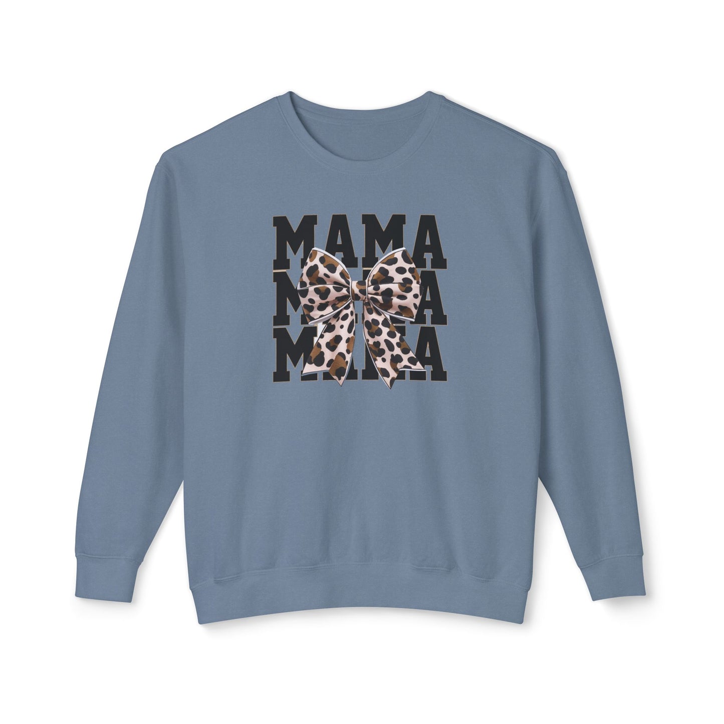 Mama Leopard Bow Sweatshirt