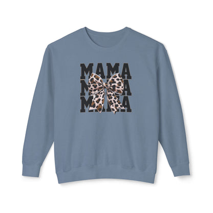 Mama Leopard Bow Sweatshirt