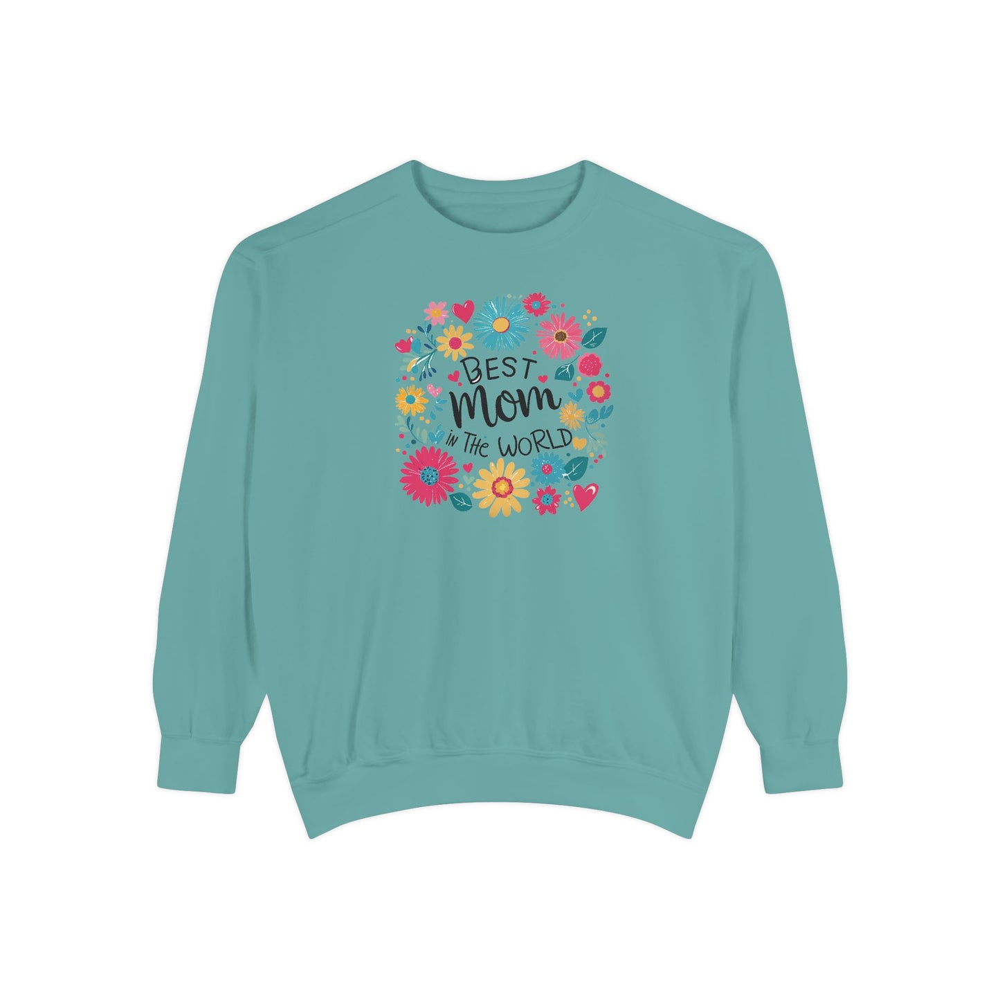 Best Mom in the World Floral Sweatshirt