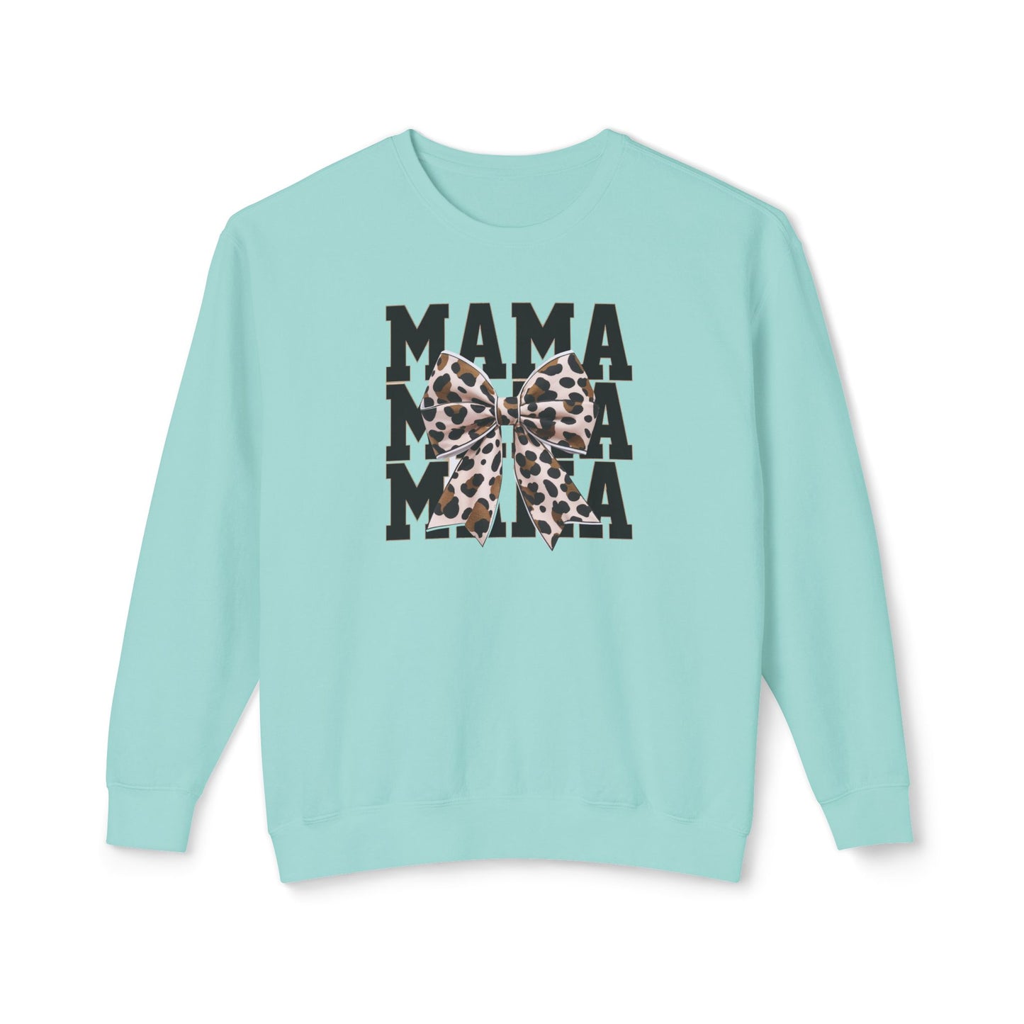 Mama Leopard Bow Sweatshirt