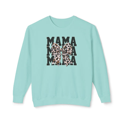 Mama Leopard Bow Sweatshirt