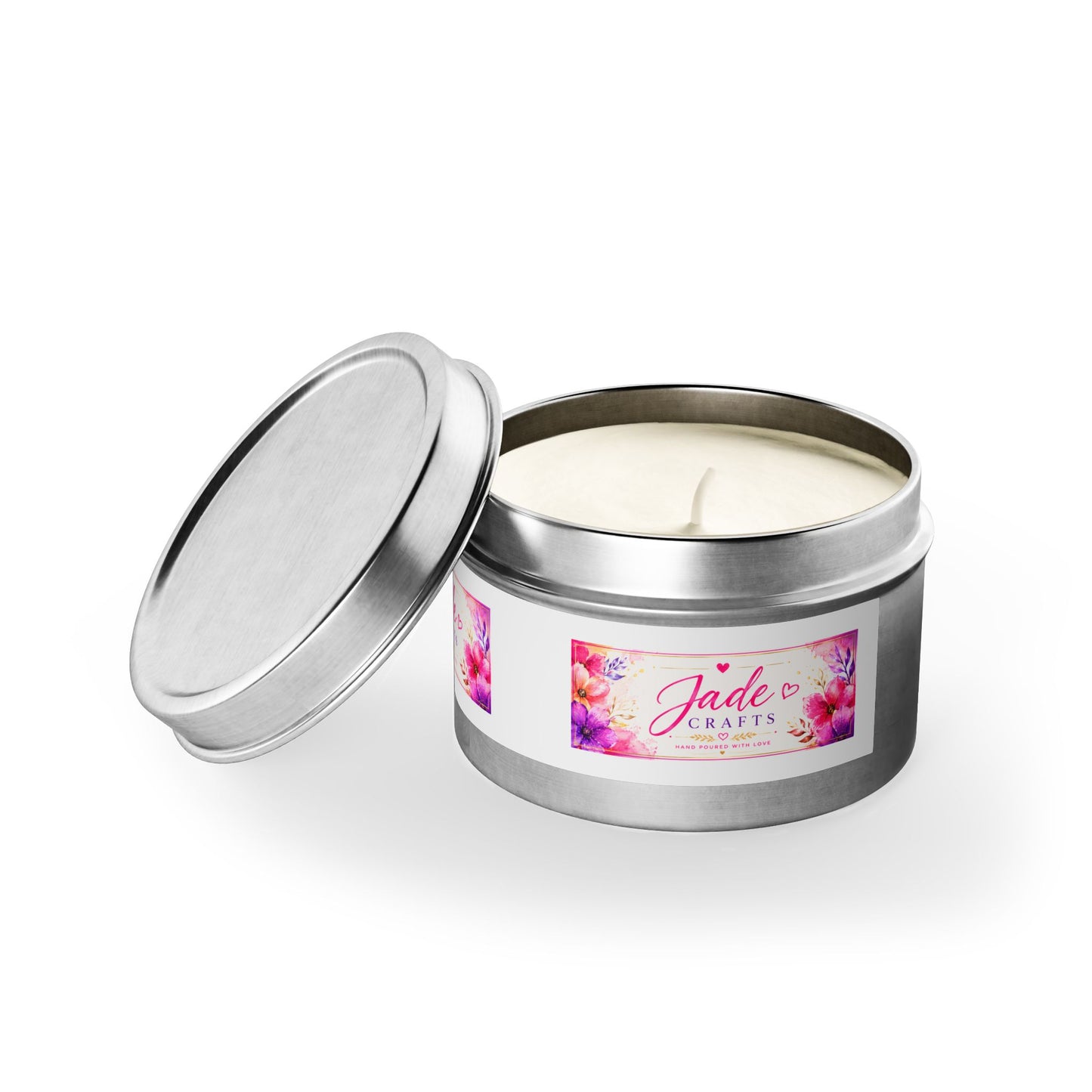 Floral Tin Candle