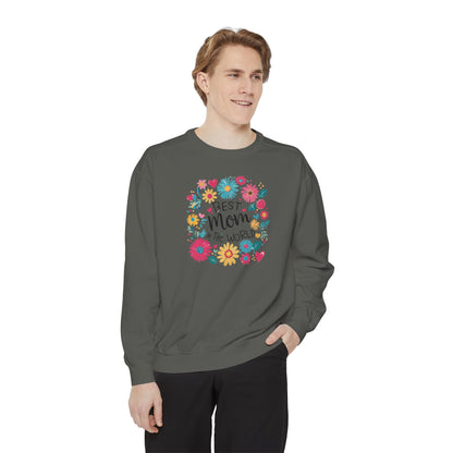Best Mom in the World Floral Sweatshirt