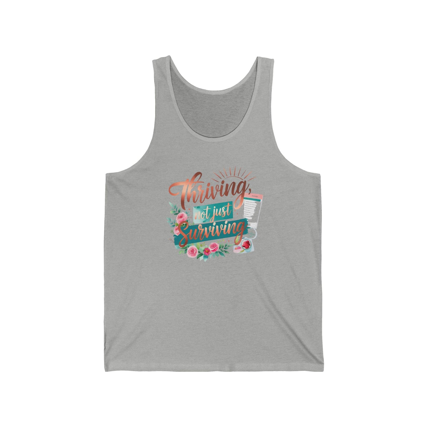 Thriving Not Just Surviving Floral Tank Top