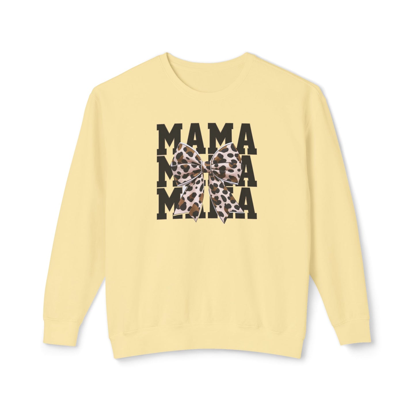 Mama Leopard Bow Sweatshirt
