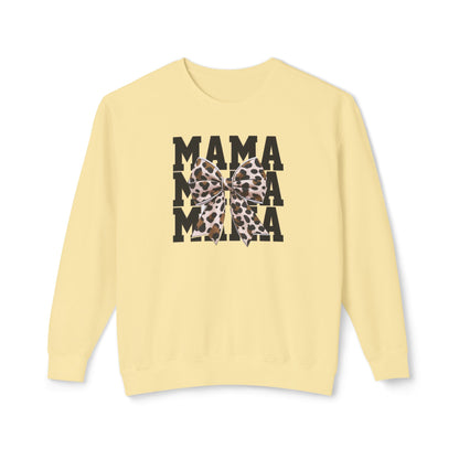 Mama Leopard Bow Sweatshirt