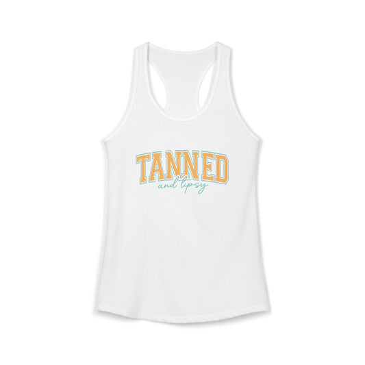 Tanned and Tipsy Racerback Tank