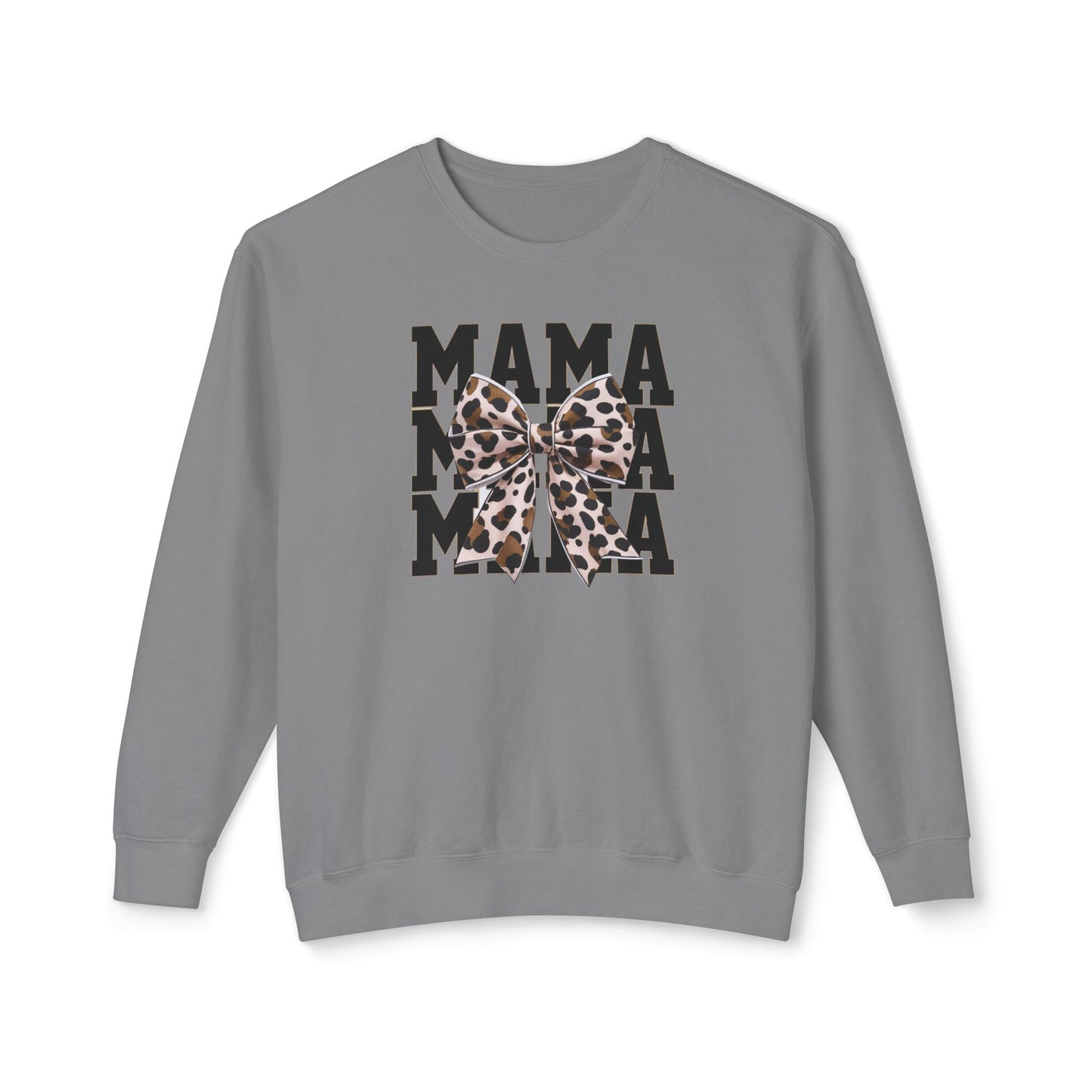 Mama Leopard Bow Sweatshirt