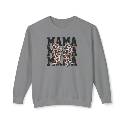 Mama Leopard Bow Sweatshirt