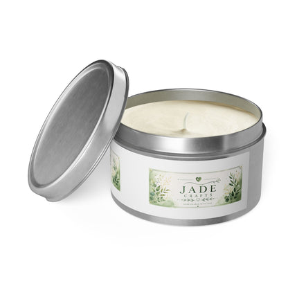 Botanical Jade Tin Candle