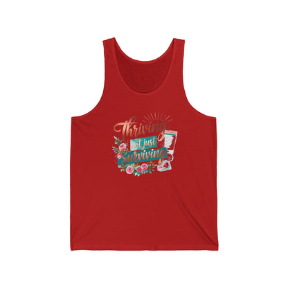 Thriving Not Just Surviving Floral Tank Top