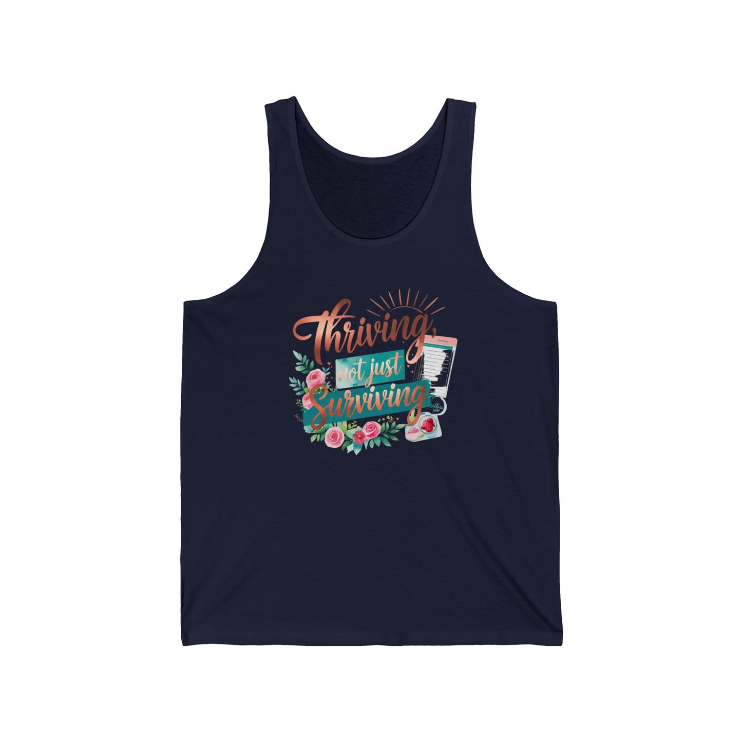 Thriving Not Just Surviving Floral Tank Top