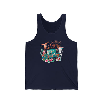 Thriving Not Just Surviving Floral Tank Top