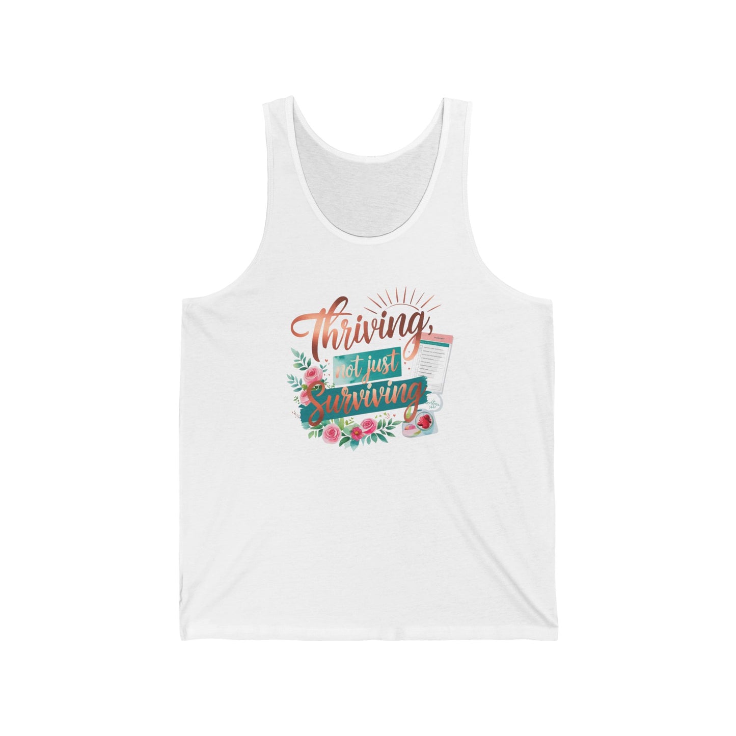 Thriving Not Just Surviving Floral Tank Top