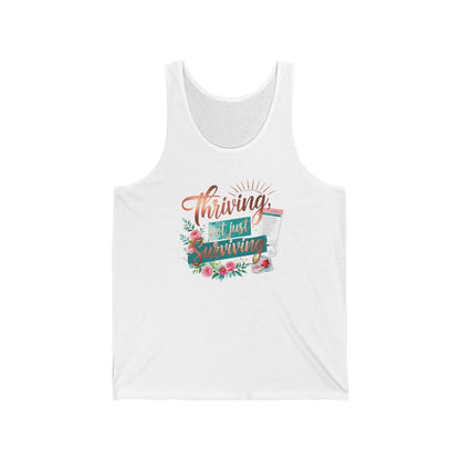 Thriving Not Just Surviving Floral Tank Top