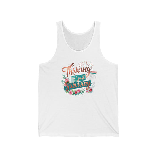 Thriving Not Just Surviving Floral Tank Top