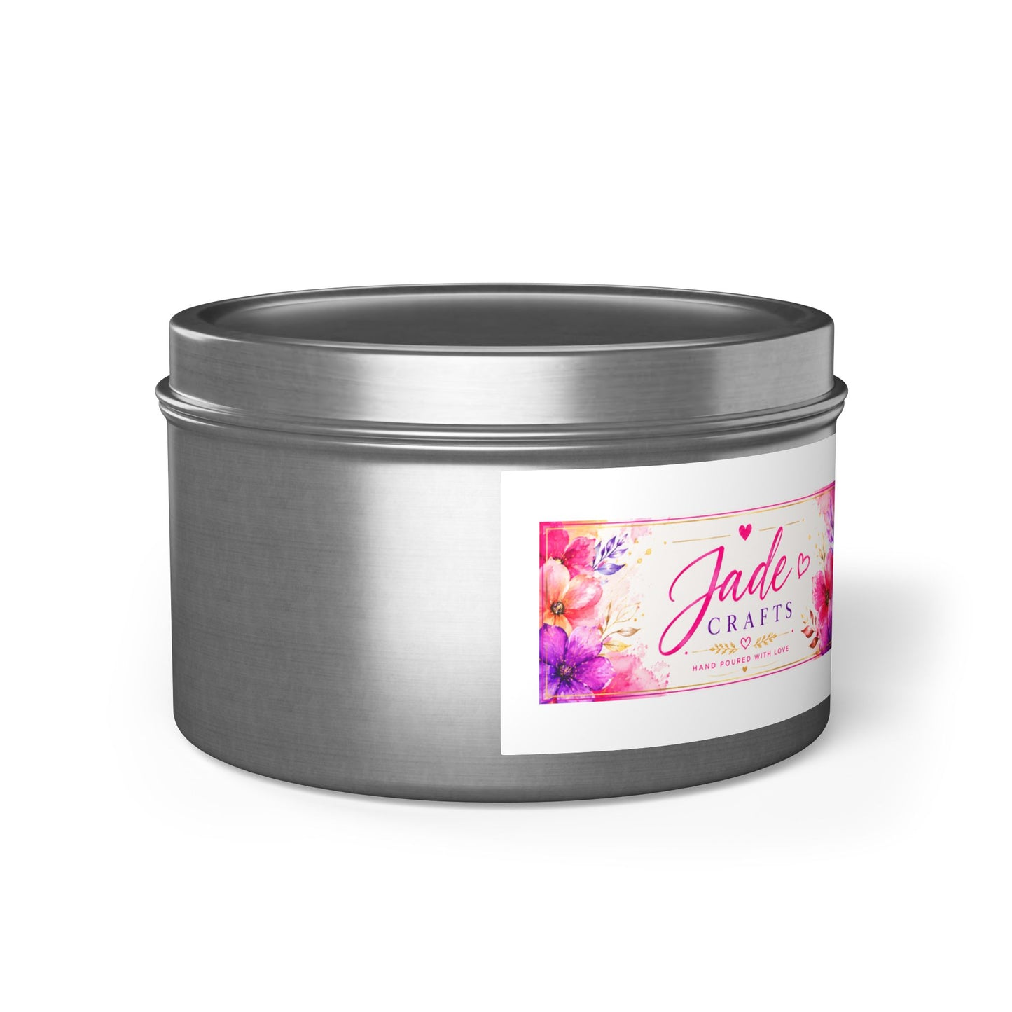 Floral Tin Candle